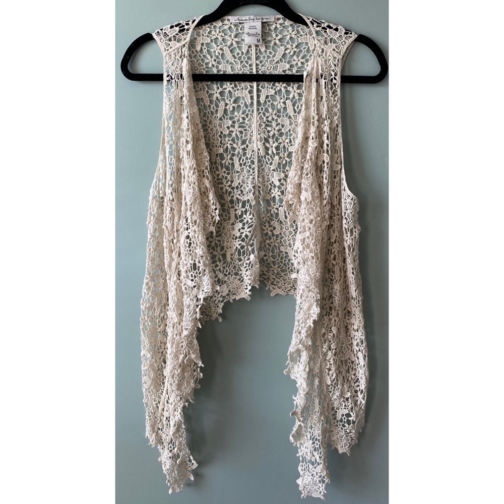 American Rag Cream Lace Cardigan